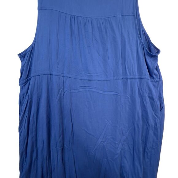 NWOT Torrid MINI TEXTURED RAYON SHIRT DRESS - royal blue plus size 5 - Picture 11 of 16